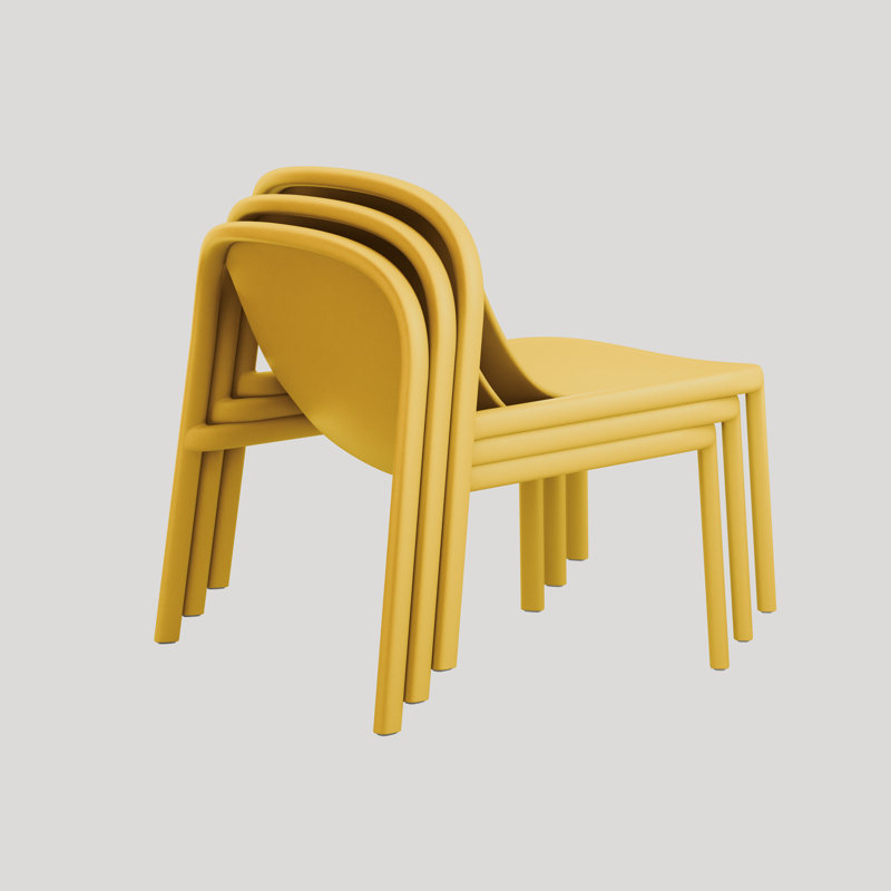 Decade Outdoor Lounge Chair, Mustard