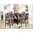 Upholstered Counter Stool with Solid Wood Frame