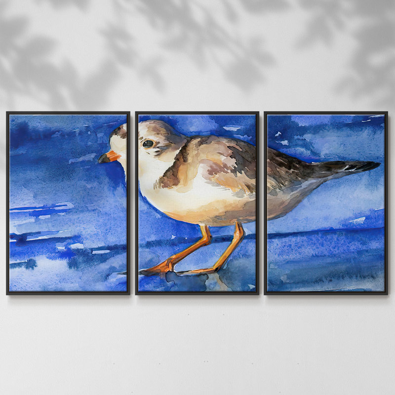 «Pipers I», reproduction sur toile 3 pièces, H 24 po x l 48 po x P 2 po, Noir