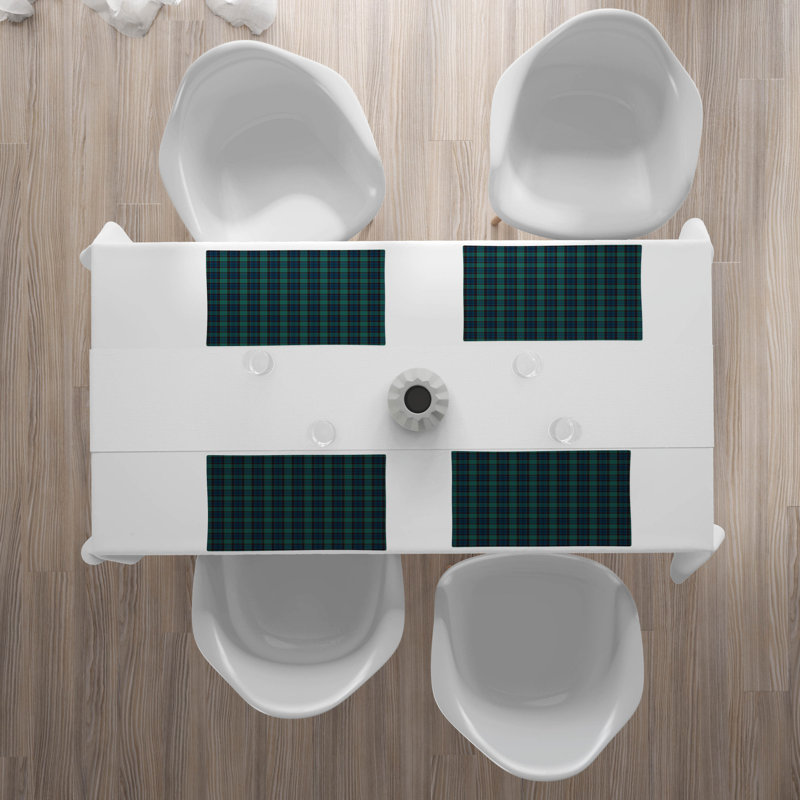 Polyester Plaid Rectangle Placemat