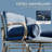 Double Patio Bench (Black,Blue)