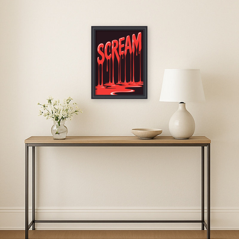 «Dripping Scream» par Andreas Magnusson, reproduction d'art sur toile encadrée, L 10 po x H 13 po