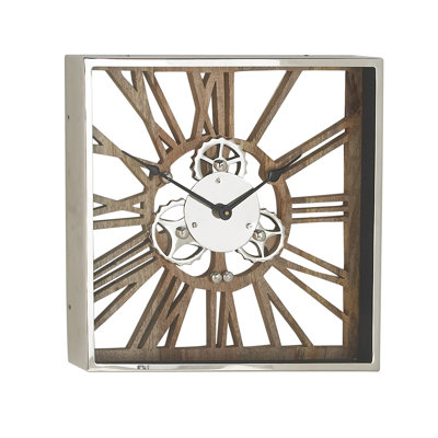 Horloge murale industrielle à engrenages carrés Kwiatkowski