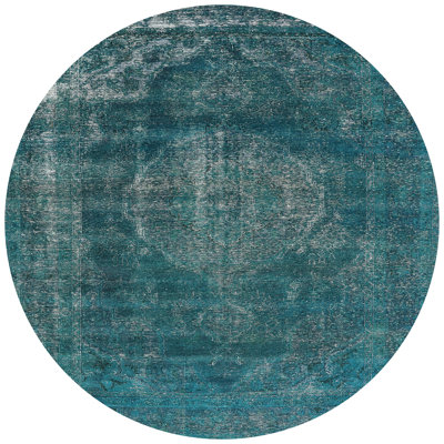 Tapis bleu sarcelle / gris Rockefeller
