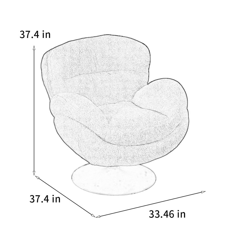 Confortable fauteuil inclinable rotatif à 360 °, Blanc
