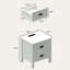 Table de bout classique de 19 po avec table de bout avec port USB et station de charge de type C