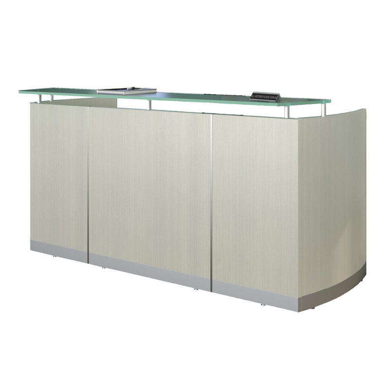 Bureau de réception rectangulaire en bois Medina, Texture sel de mer