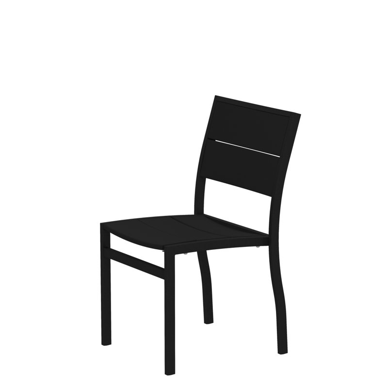 Chaise d'appoint POLYWOOD Surf City, Noir texturé / Noir anthracite