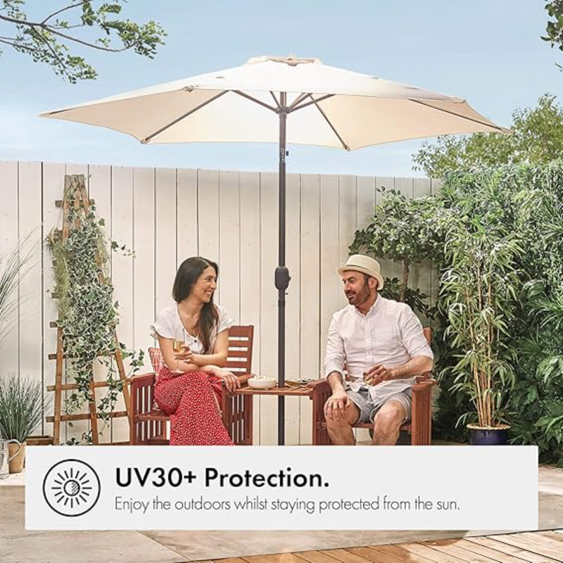 Bylo 270cm Tilt Market Parasol, Cream