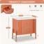 Table de chevet moderne avec 2 tiroirs de rangement (table de chevet incluse seulement)-513459263
