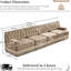 4 velours chameau, boutons, jupe à pampille, base modulaire, mousse haute résilience pour un style tendance