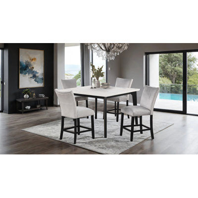 Andea 5-pcs Square Counter Height Table Set