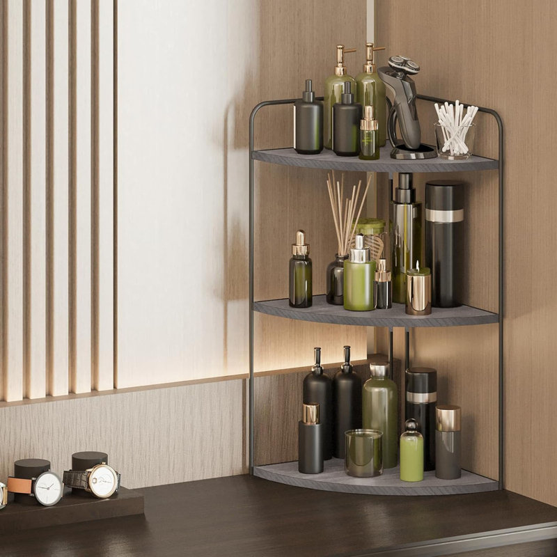 Bathroom Counter Organizer, Black/Gray