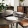 Meghin Modern Round Dining Table with Lazy Susan for 4-6, Sintered Stone Tabletop, Solid Pedestal Carbon Steel Base Pre-Assembly
