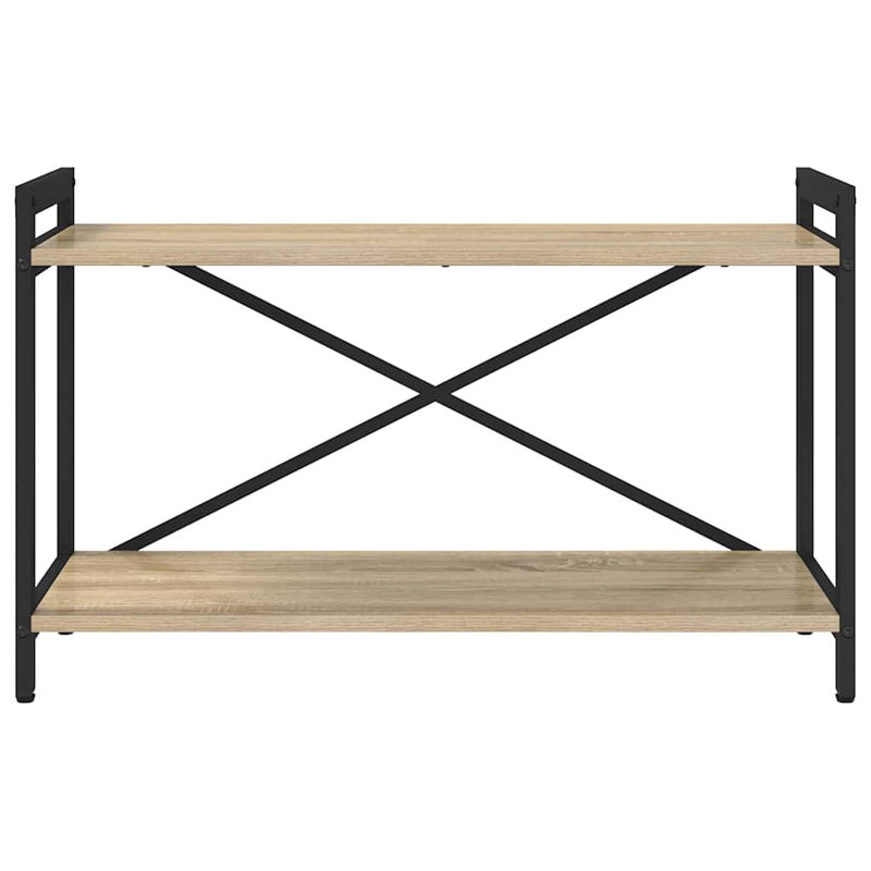 Steel Bookcase, Beige, (2 Shelves) 48.5cm H x 80cm W x 30cm D