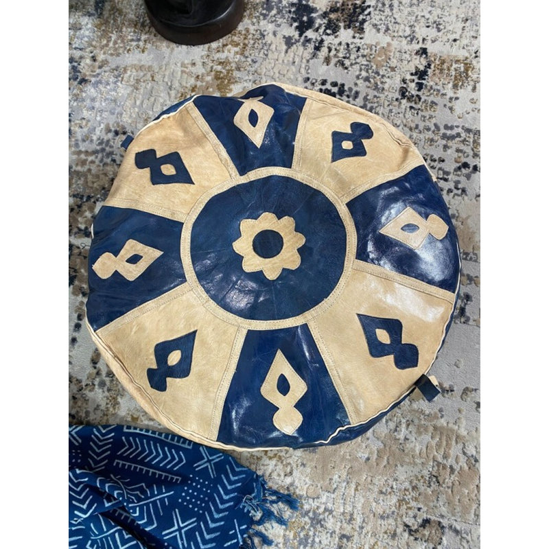 Pouf en cuir Cornatzer