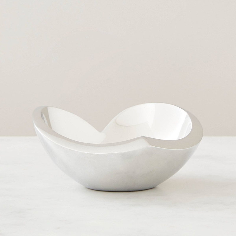Nambe Love Bow, 3" H x 6.25" W x 10.5" D