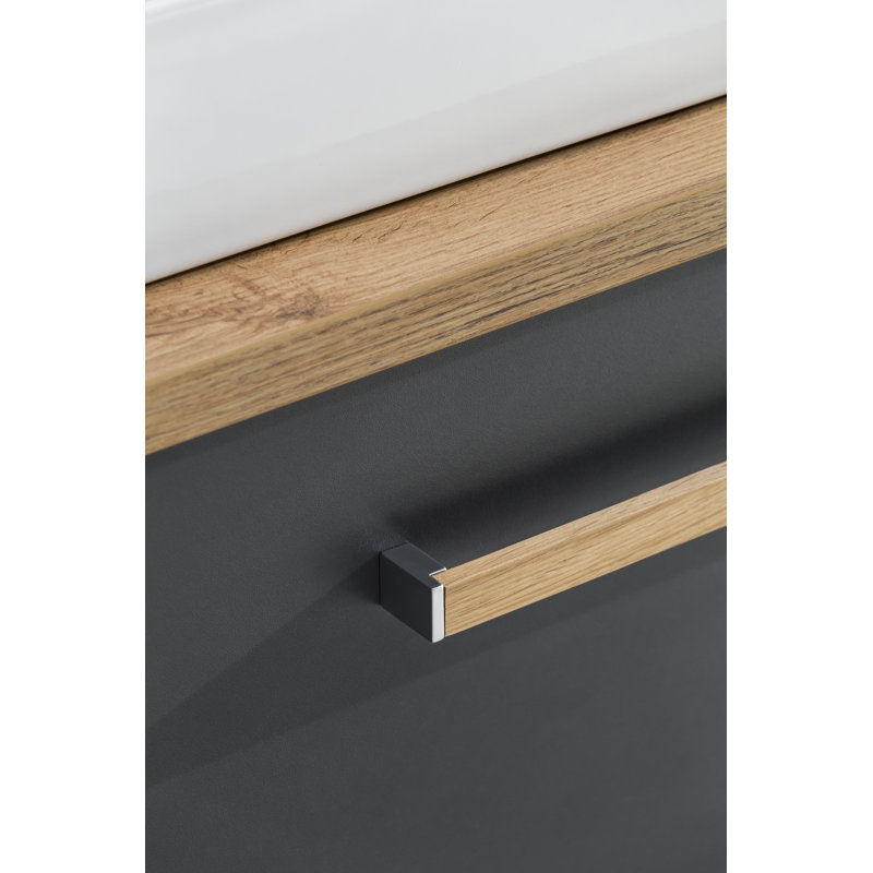 Duo 60 cm Wall-Mounted Washbasin, Anthrazit
