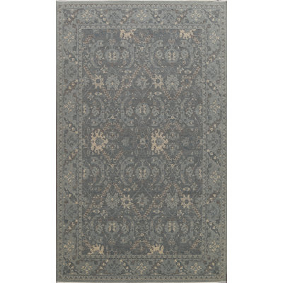 Tapis oriental en laine gris