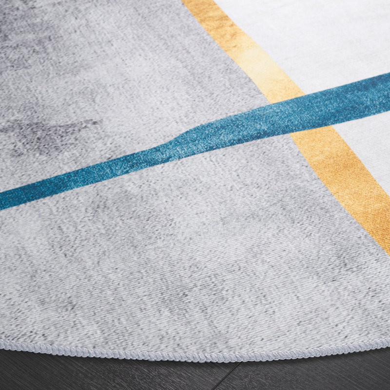 Tapis gris / gris clair Bennita 820, Rond 6 pi