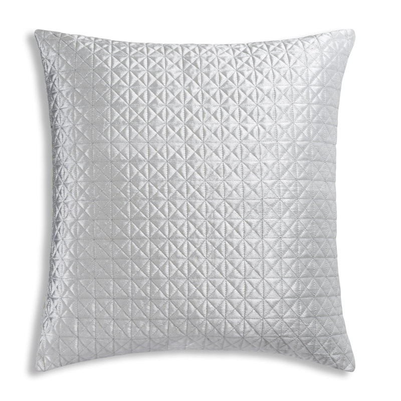 Prato Velvet Square Pillow Cover & Insert, Ivory