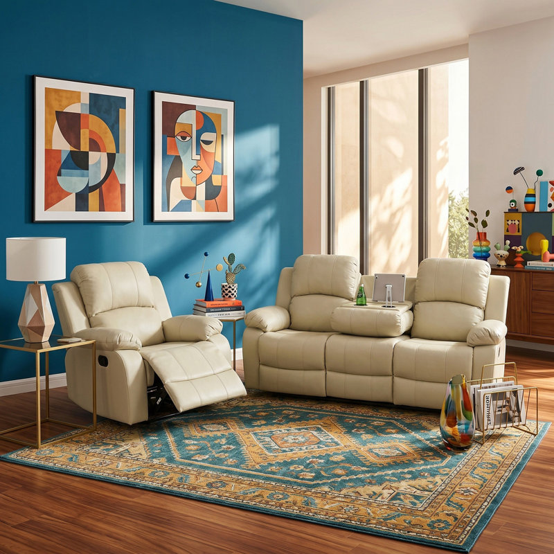 Canapé et fauteuil 2 pièces Red Vegan, Beige
