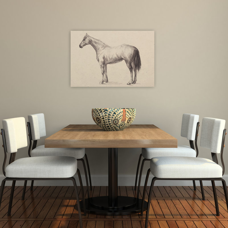 Reproduction d'art mural cheval debout, 24" H x 36" W