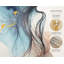 Serene Elegance Abstract Woman Line Art with Gold Accents – Wrapped Canvas Wall Art-1686306724