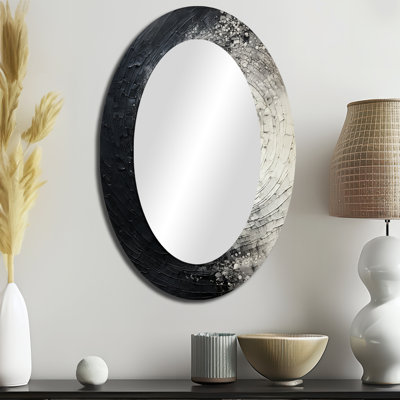 Miroir mural ovale imprimé en spirale