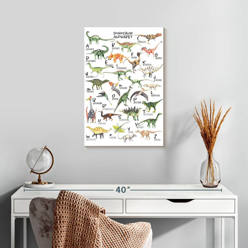 Alphabet dinosaures, H 24 po x l 16 po