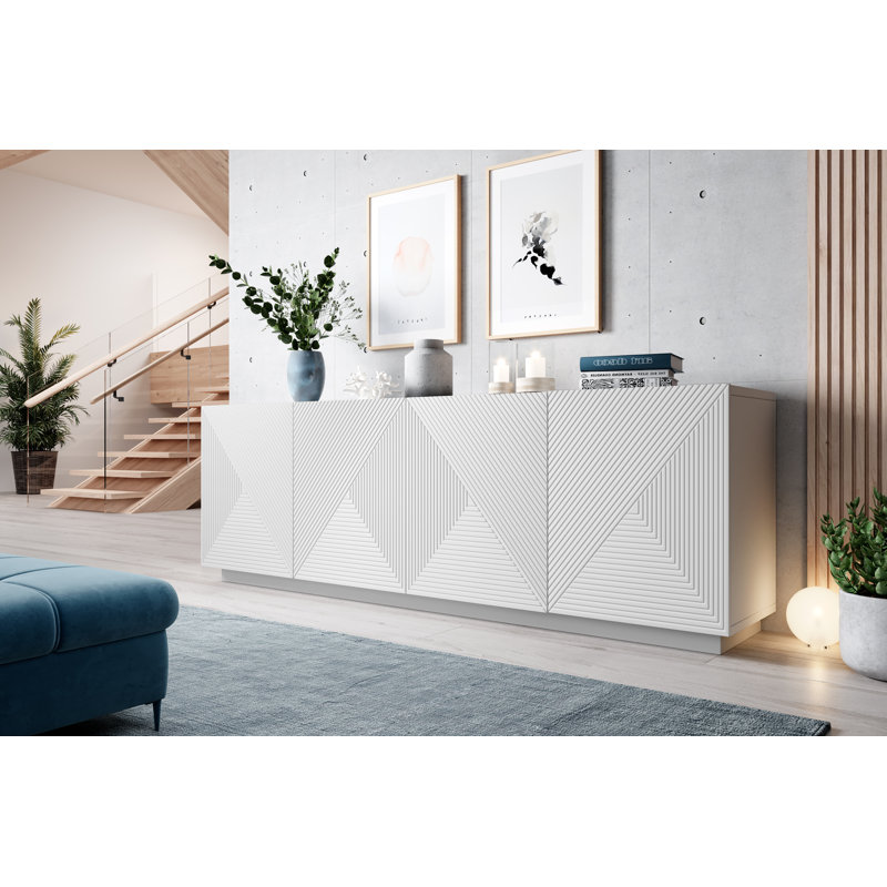 Meisel 200cm Sideboard, White Matte