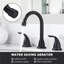 Robinet de lavabo de salle de bain espacé 8 po avec bonde escamotable-92764089