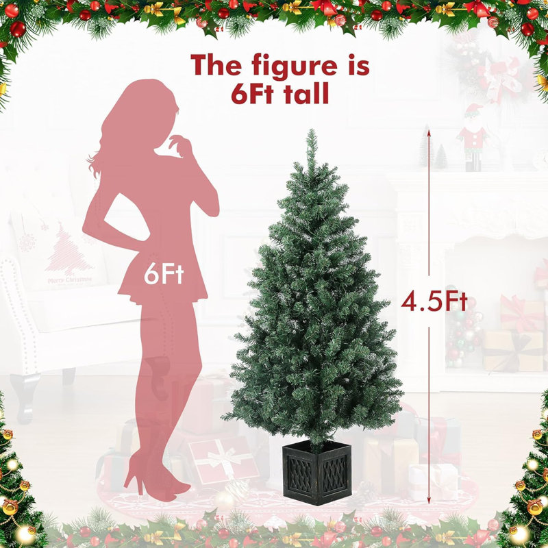 Arbre de Noël 4,5 pi, arbre de Noël illuminé