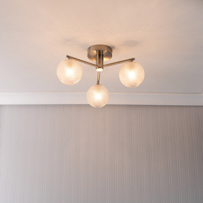 Courtany Glass Semi Flush Mount
