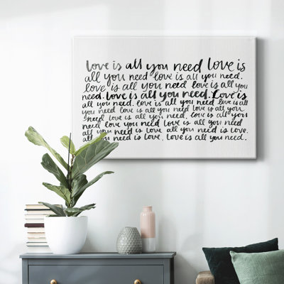 Écriture avec amour, toile tendue I-Gallery