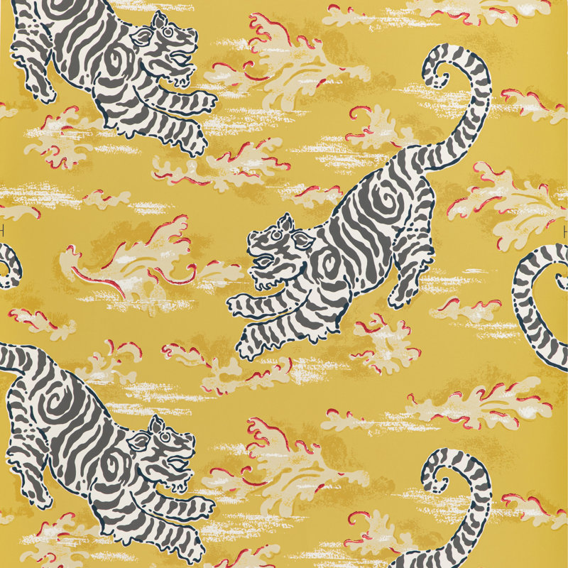Mindoro Bongol Paper 30" L x 27" W Wallpaper Roll, Citrine