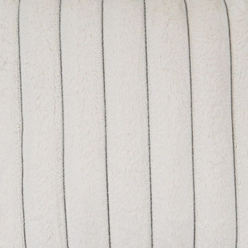 Abderraouf Ribbed Throw Blanket, Ivory