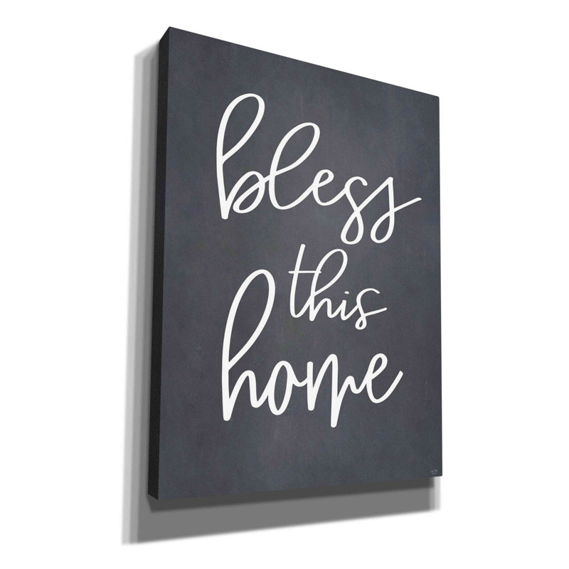 «Bless This Home» par Lux + Me, art mural sur toile, H 16 po x l 12 po x P 0,75 po