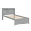Lit simple avec lit gigogne et bibliothèque intégrée, lit de rangement compact pour les petites chambres, gris-117789625-117789626