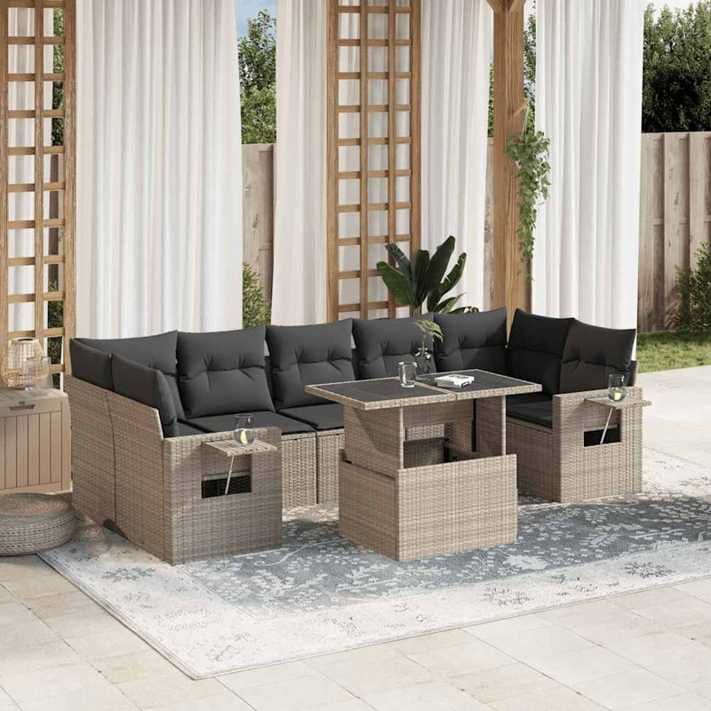  Garden Sofa Set Light Grey, Anthracite