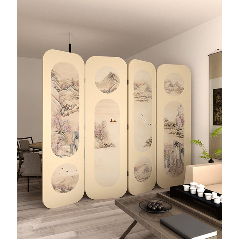 Paravent chinois, 74.8" H x 1.1" W x 78.74" D