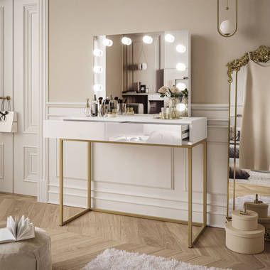 Dressing Tables With LED Mirror Lights Sets - CARME HOME