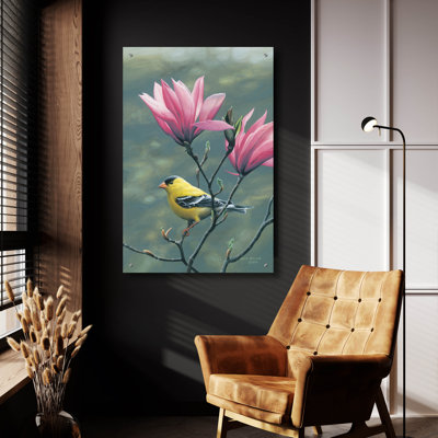Epic Art «Émergence - Chardonneret et japonais Magno« Émergence - Chardonneret et Magnolia japonais »par Mark Mueller Wildlife Art