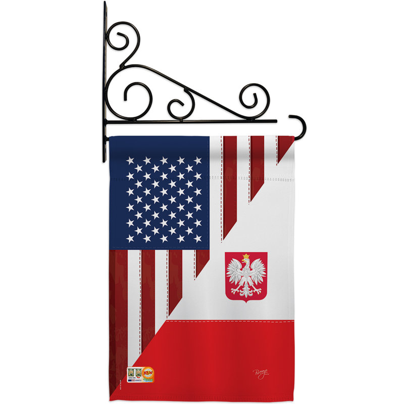 Friendship Polish 2 faces polyester 19 x 13 po Ensemble de drapeaux