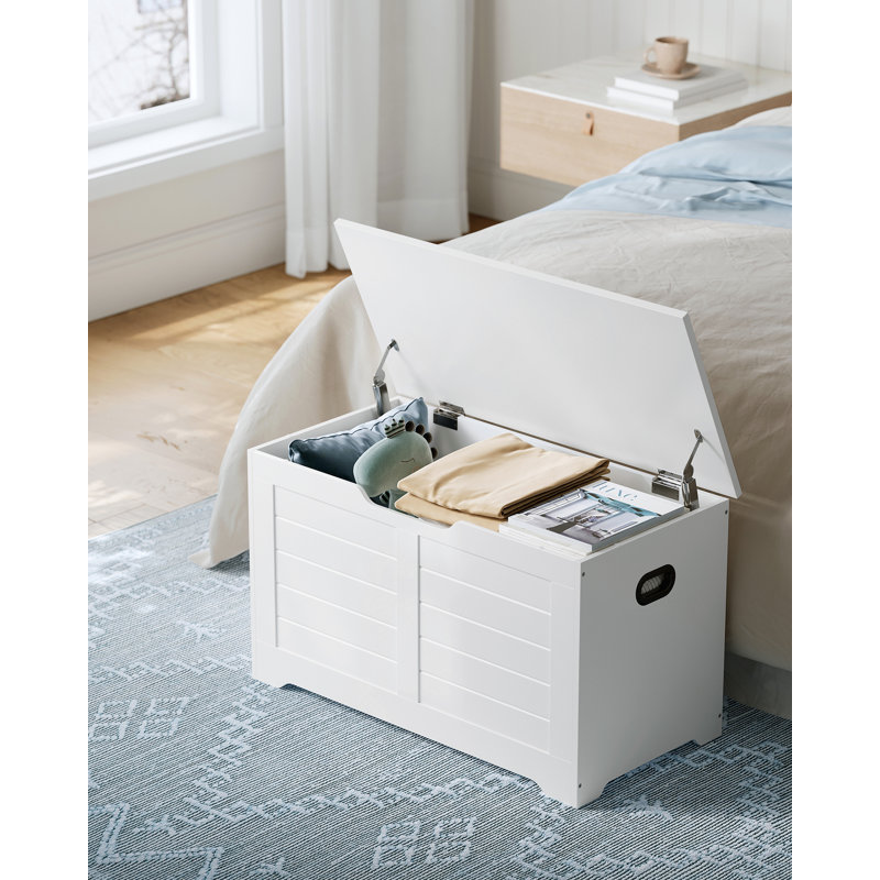 Kenesaw Storage Bench, 46cm H x 100cm W x 40cm D, Matte White