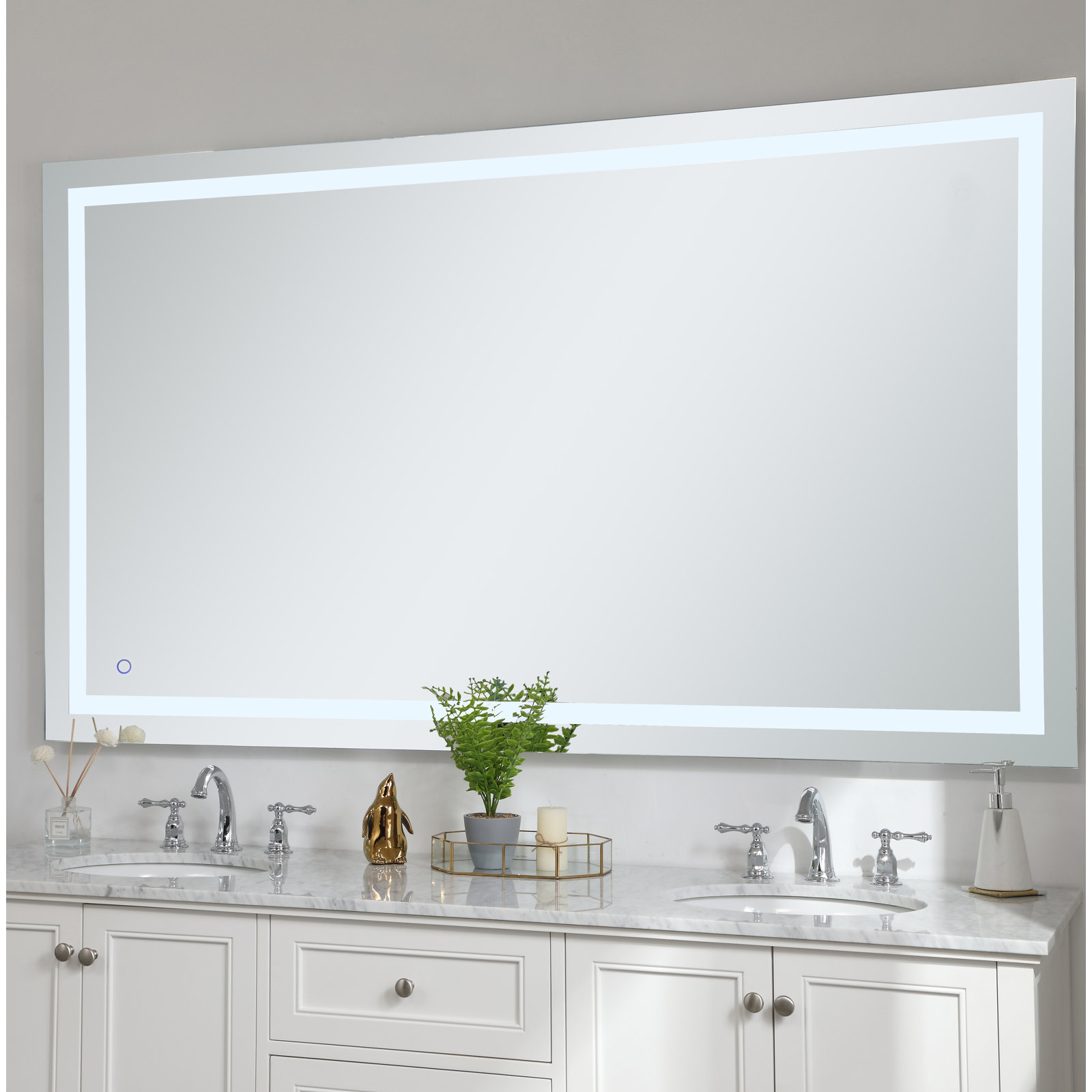 Scoles Flat Wall Mirror, 42" H x 72" W x 1.93" D