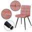 Chaise d'appoint rembourrée en velours Girton-885659786