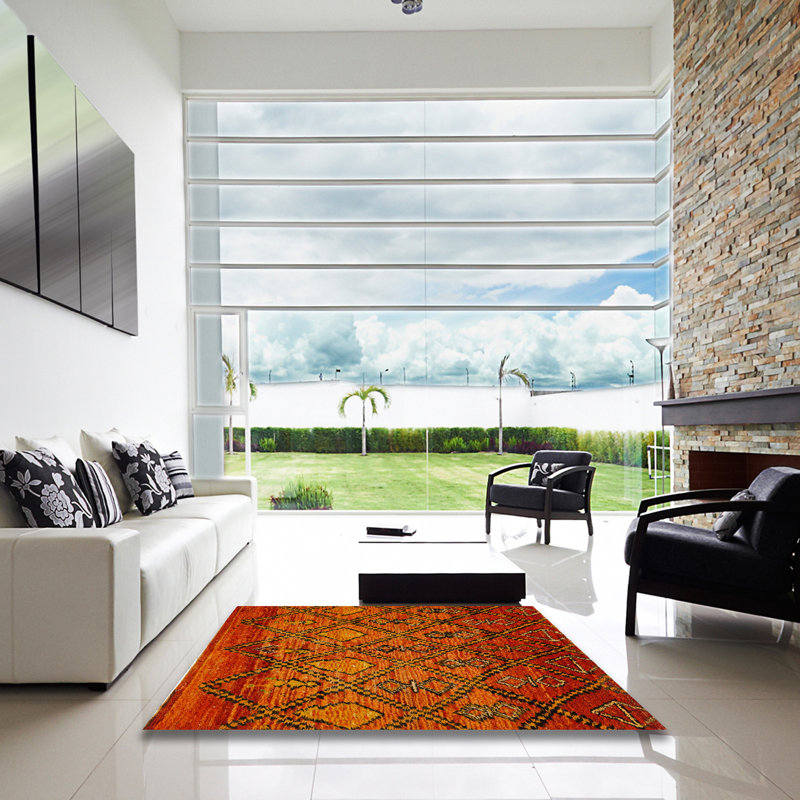 Tapis abstrait moderne 2913, Carré 8 pi