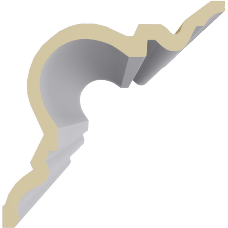 Devon Smooth White Polyurethane Crown Moulding