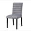Ensemble de salle à manger 5 pièces, ensemble de salle à manger à finition noire et 4 chaises d'appoint en velours gris
